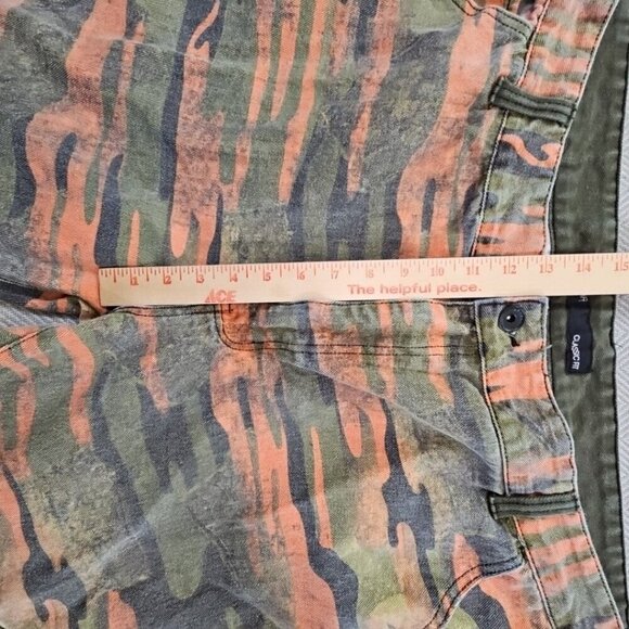 Rocawear Jeans Men's 42x32 Y2K Baggy Loose Green Orange Camo Denim Classic Fit - Picture 5 of 13
